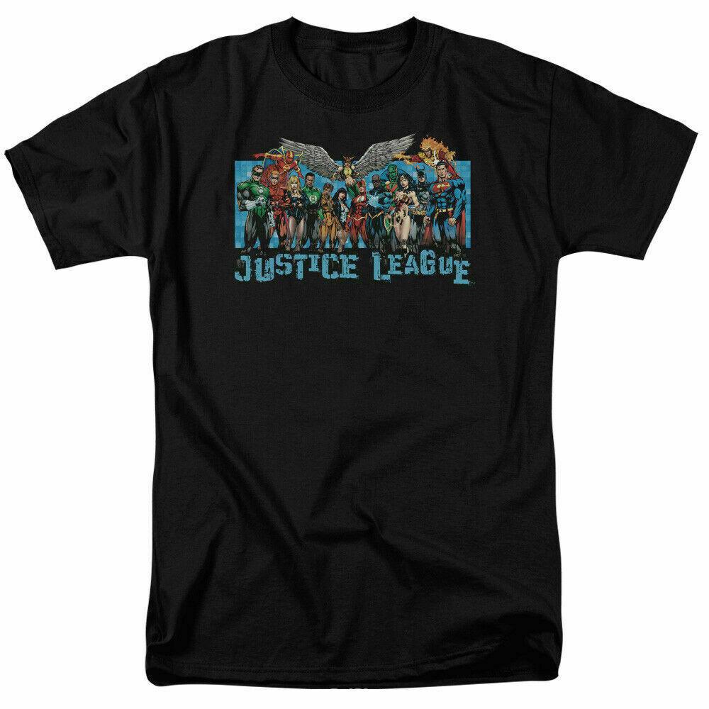 

Justice League Lineup T Shirt Licensed Comic Book Tee Black M