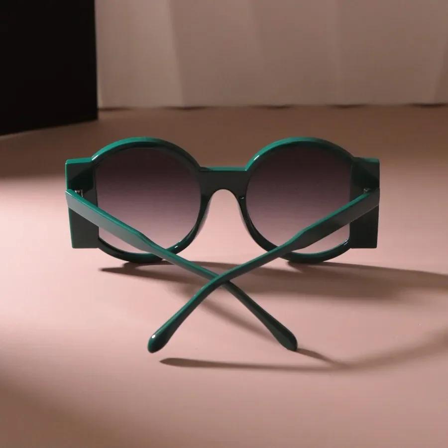 Casual Big Frame Round Sunglasses Women Men Sun Glasses Female Mirror Colors Designer Brand Fashion Luxurious Eyewear