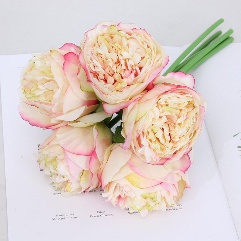 Large Artificial Peony Bouquet for Home Decoration and Weddings