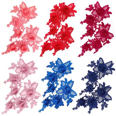 Water Soluble Lace, Embroidery, Three-Dimensional Embroidery Pair, Polyester Light Silk, Hollow Diy Lace Accessories, Decal Floating Flowers