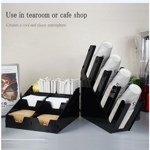 Acrylic paper cup stand for coffee shops and other commercial establishments (no assembly required)