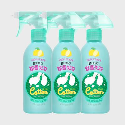 _On the Body Cotton Foot Wash Foot Shampoo Lemon 385ml X 3