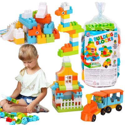 Baustein-Set 90 Teile Helle Farben Konstruieren Bauen 6542