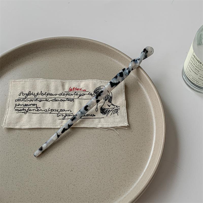 Grampo de Cabelo de Acetato da Pequena Sereia: Coque Moderno Qipao Feminino, Simples Estilo Antigo Adorno de Cabeça Diário 2022