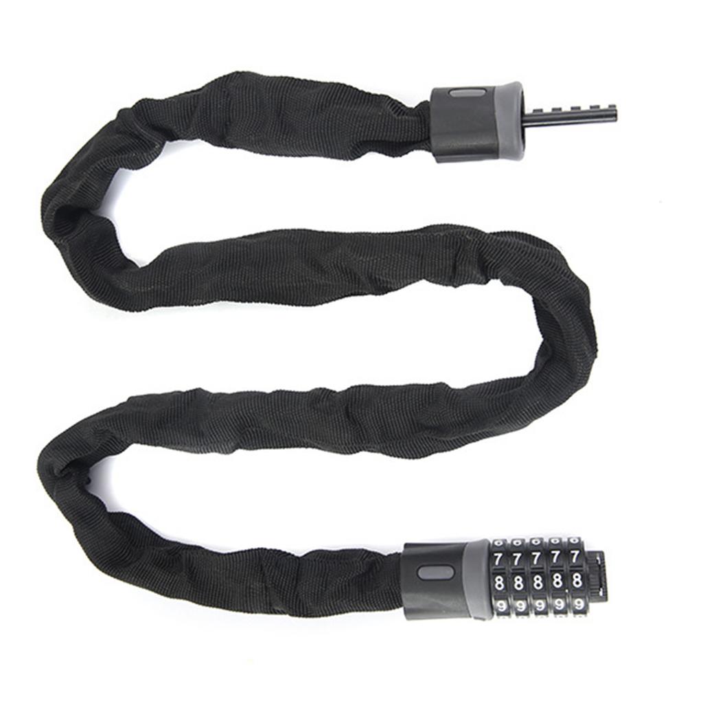 Fahrradketten-Zahlenschloss Hohe Festigkeit Sicher Schlüssellos Tragbar 5-stellig Diebstahlschutz Fahrradschloss