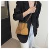 Imitation Suede Women's Retro Crossbody Bag, Elegant Contrasting Color Kiss Lock Shoulder Bag, Detachable Shoulder Strap Small Handbag, Daily Handbag