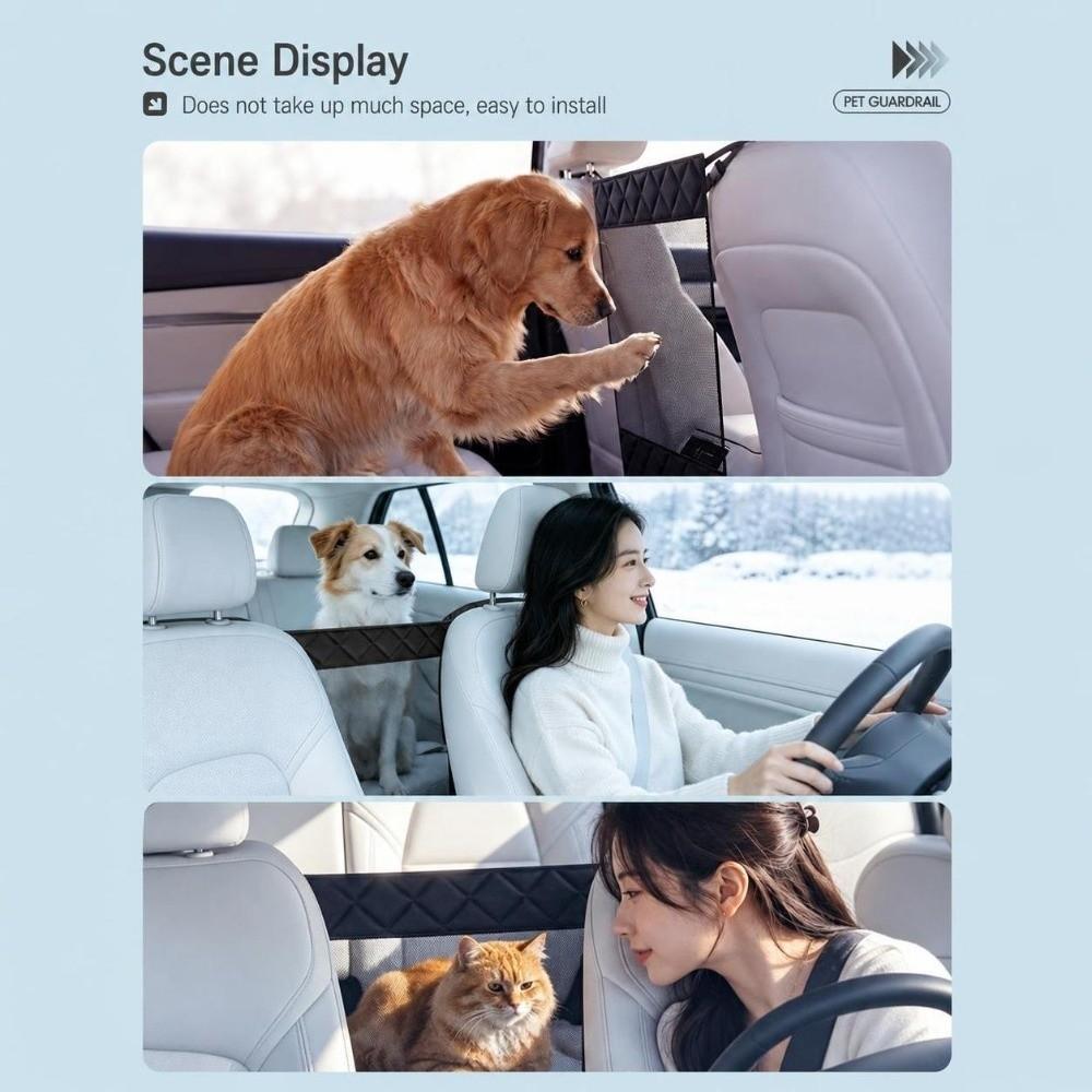 1Pc Elastic Car Pet Barrier Net Mesh Car Mesh Guard Dog Car Divider  Pet Travel Car Accessory
