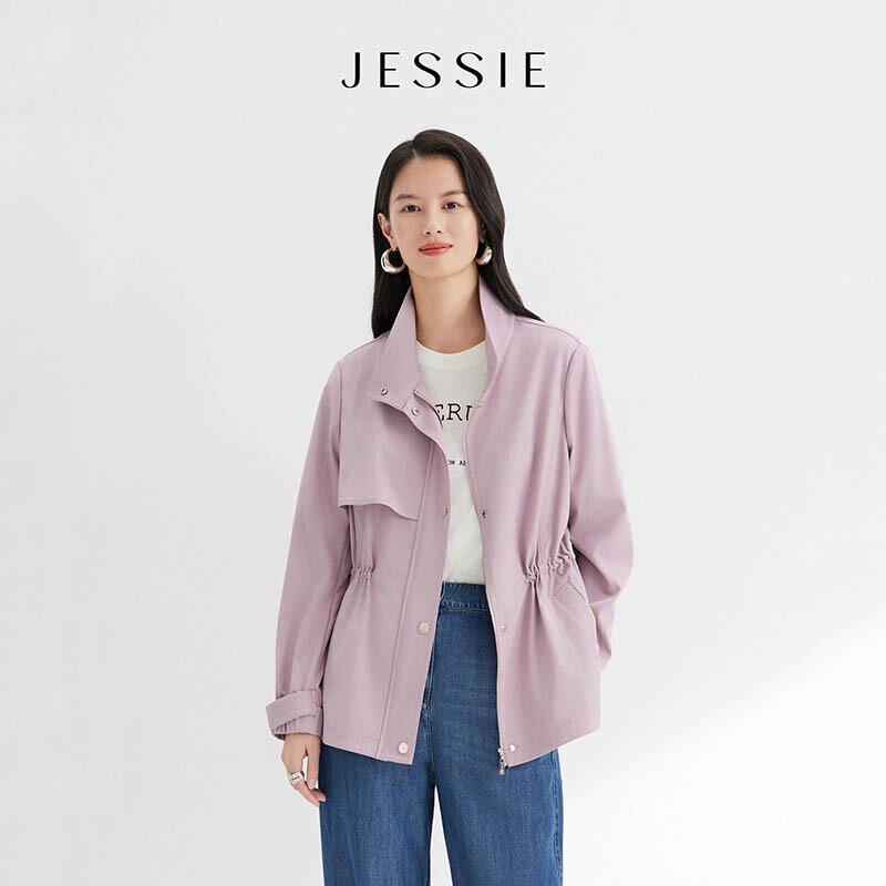 JESSIE Drawstring Waist Short Trench Coat DP6CBF049 M