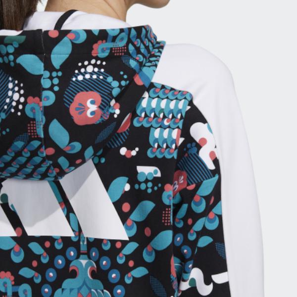 Adidas Cny Sw Hd Aop Sports Patchwork All Over Print Hoodie Women Hoodies Multicolor GQ8841