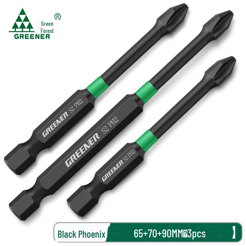 Green Forest High-Impact Magnetic Cross Hand Drill Set with German-Imported Screwdriver Bits