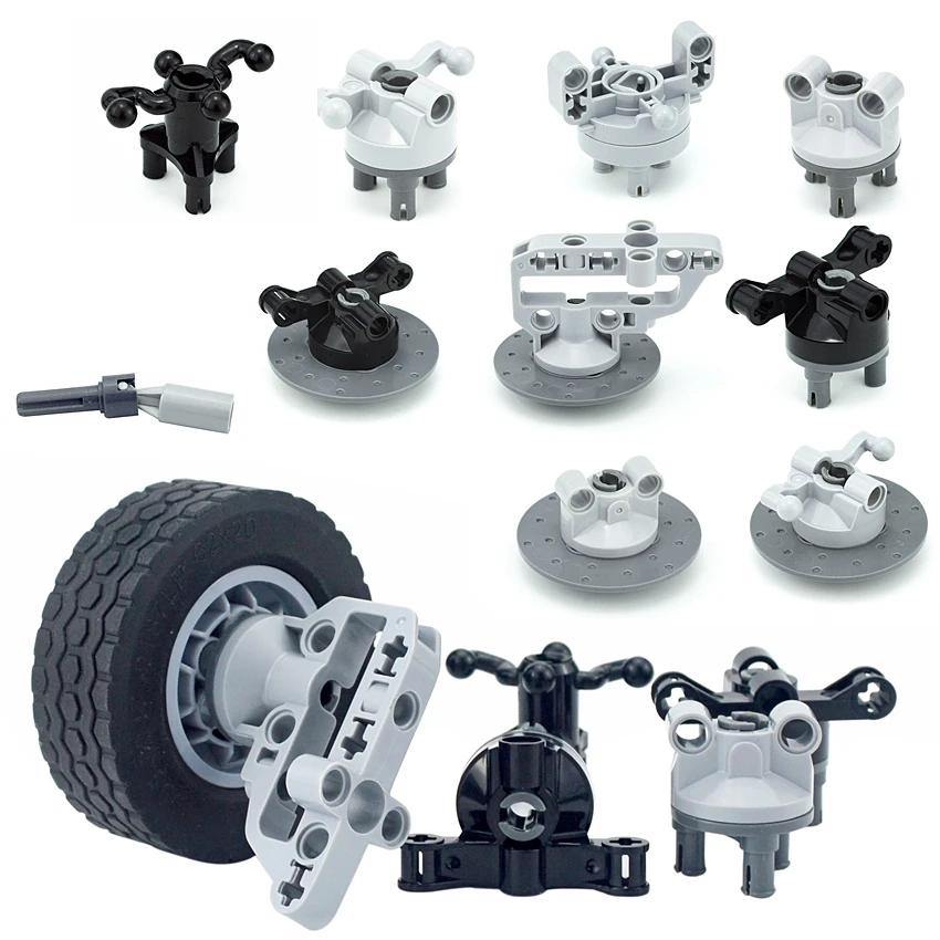 Non-Toxic Moc Parts Suspension Steering Wheel Hub With Planetary Gear Reduction 46490 Technical Diy Building Blocks Tire Car Drive Bricks