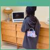 Plush Girl Child Crossbody Bag With Pearl Accents For Daily Kids Outfits