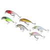 6pcs Fishing Lures Hard Bait Bass Crankbait 3D Fishing Eyes Minnow Lures with Treble Hook
