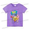 SpongeBobs Cartoon Tshirt for Children Cotton Soft Tee Boys Girls Tops Colorful Clothing Anime Printed Clothes Birthday Gift