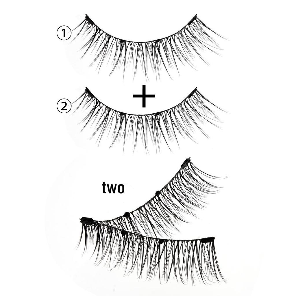 Reusable Magnetic Cat Eye False Eyelashes: Cross Design, Waterproof, No Glue Needed