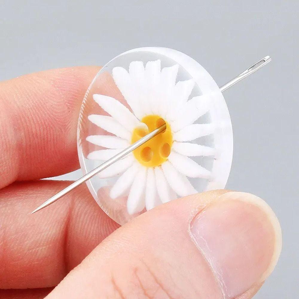 50PCS 2 Holes Daisy Buttons Round Sewing Button Sweater Clothing Button  Clothing Sewing