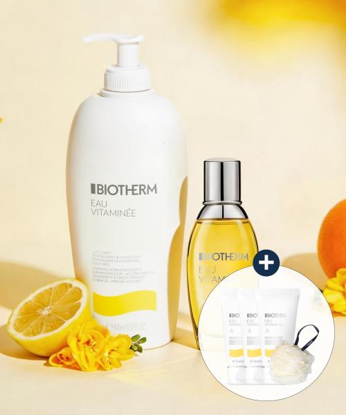 BiOtherm O Vitamine bOdy Milk 400ml   Mist 50ml Set  + bOdy shOwer 150ml  shOwer Ball Gift NONE