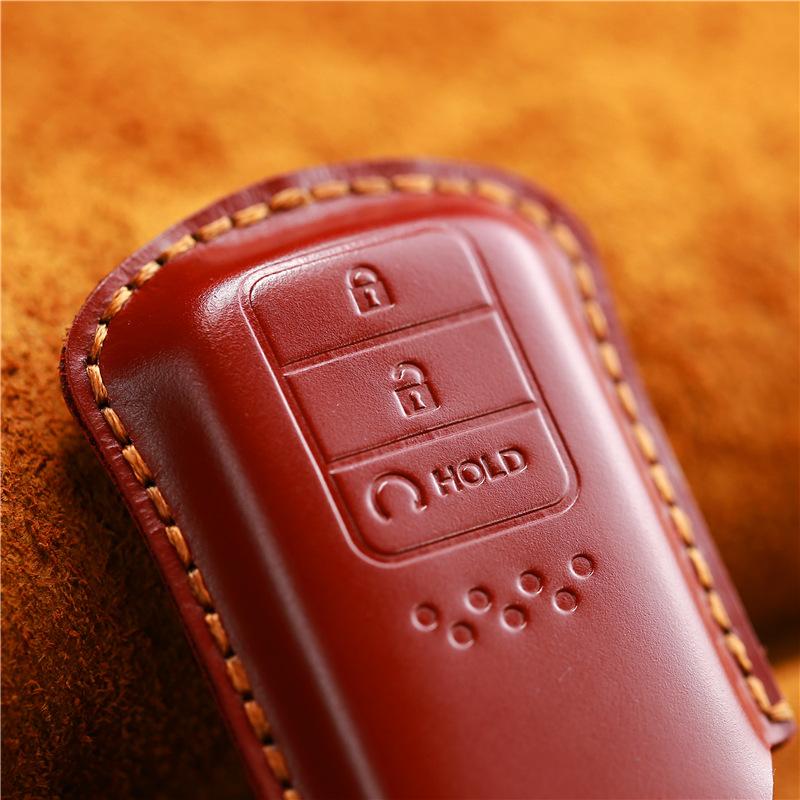 Car key bag, suitable for Honda car keys, handmade first-layer cowhide key cover