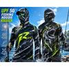 Outdoor Sun Protective Long Sleeve Fishing Top Neck Mask Print Unisex Back Large Fish‑Bone Lightweight Breathable Fishing Jersey