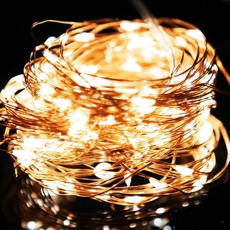 2/50M LED String Light USB/Battery Copper Wire Garland Fairy Lights Christmas Wedding Party Decoration Holiday Lighting Strings