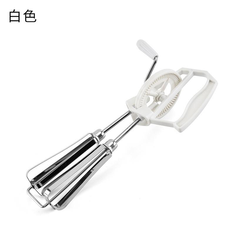 10 Inch Stainless Steel Hand Mixer, Fast Semi-automatic Egg Beater and Dough Mixer, Baking Tool