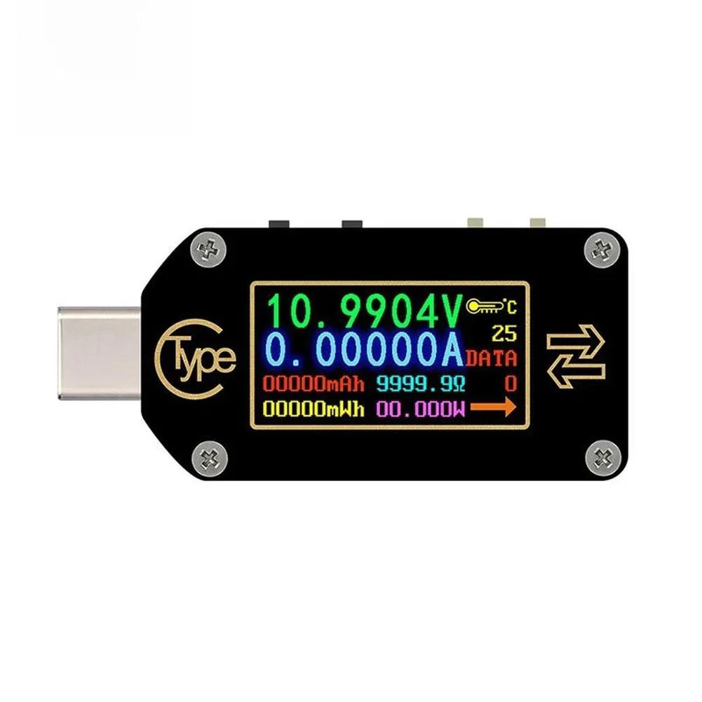 Black PD Protocol Tester Offline Data Storage Current Meter Fast Charger Analyzer Temperature 0 80 Data Refresh Rate 2Hz