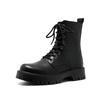 2025 autumn and winter new black high-top medium tube British style tooling round head men's thick-soled Martin boots 96118-M