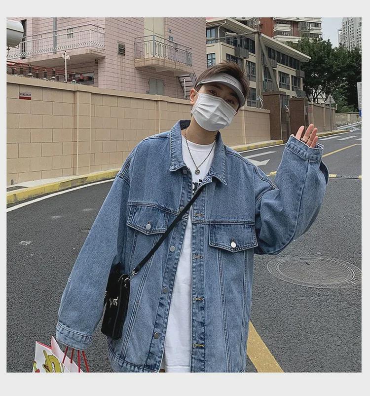 Men's Oversized American Retro Denim Jacket - Trendy, Stylish Spring/Autumn Workwear