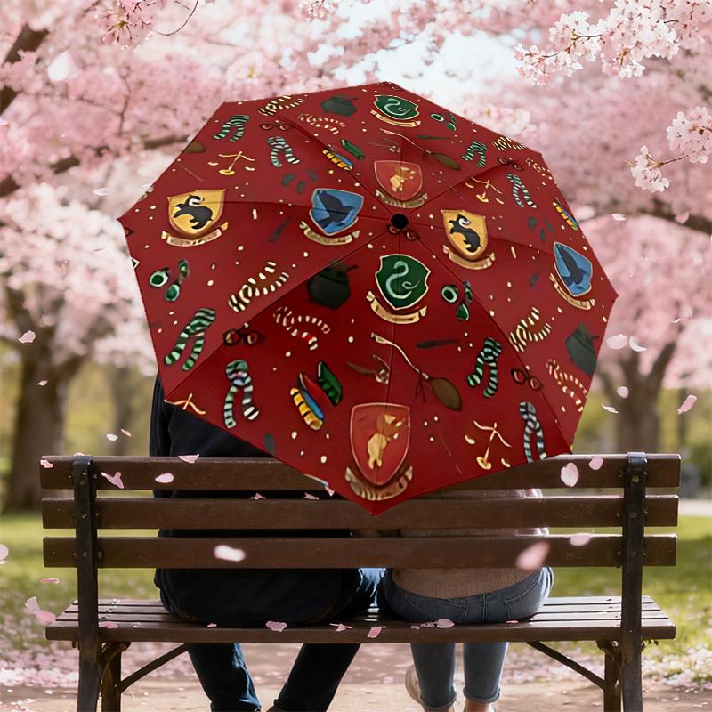 1PC Slytherin Scarves Umbrella-8-Rib Reinforced, Automatic Open, Lightweight & Durable, Cute Fashion Accessory for Outdoor, D2625