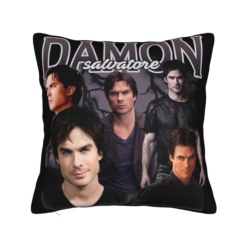 Ian Somerhalder Pillowcase Printed Polyester Cushion Cover Decorations Damon Salvatore Cat Throw Pillow Case Cover