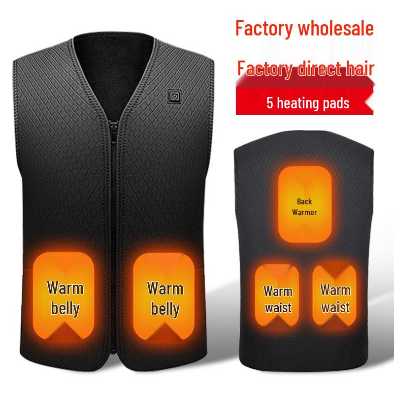 Unisex USB Heated Neoprene Vest - Smart, Constant Temperature Winter Wear