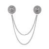 High Quality Rhinestone Flower Brooch Korean Tassel Chain Suit Collar Pins Corsage Fashion Wedding Party Jewelry Accessory