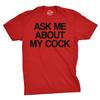Ask Me About My Flip Up T-Shirt Funny Sarcastic Rooster Chicken Tee