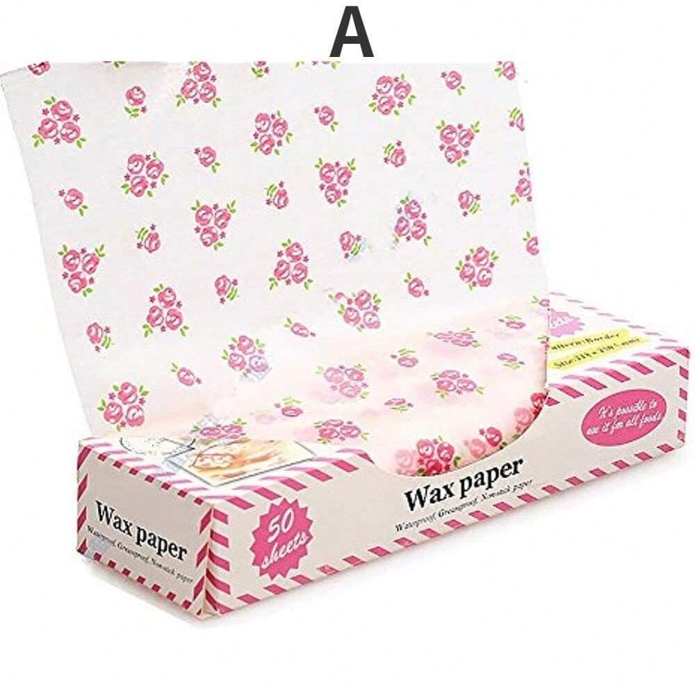 

50Pcs/Lot Wax Paper Food Wrappers Wrapping Paper Food Grade Grease Paper For Bread Sandwich Burger Oilpaper Kitchen Baking Tool