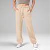 Women's Wide Leg Sports Pants Yoga Straight Mid-Rise Drawstring Elastic Low-Waist Clothing With Pockets