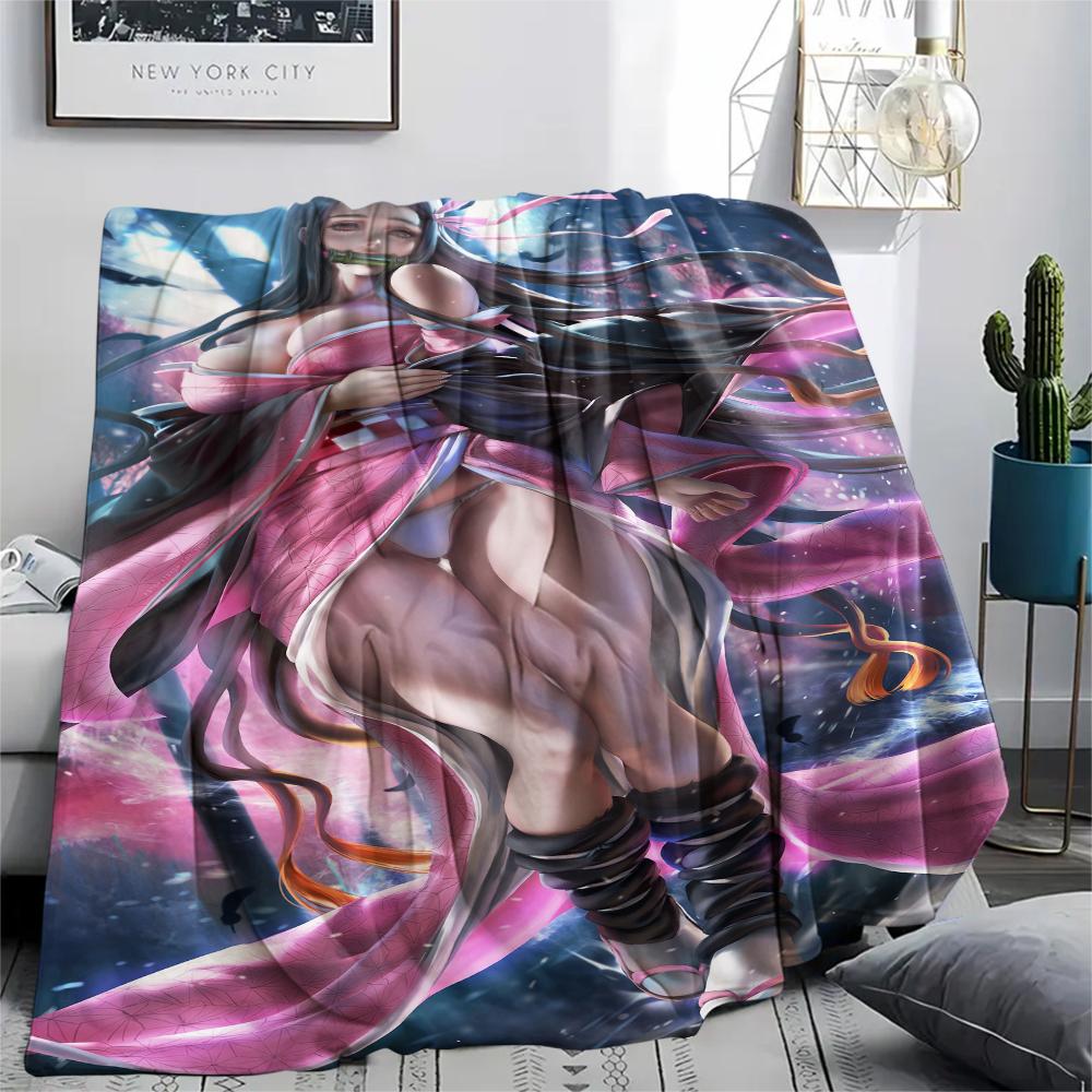 1Pc Cartoon Print Flannel Blanket, High Quality Comfortable for All Seasons, Home Decor, Warmth and Comfort, Perfect for Christmas Birthday Gift