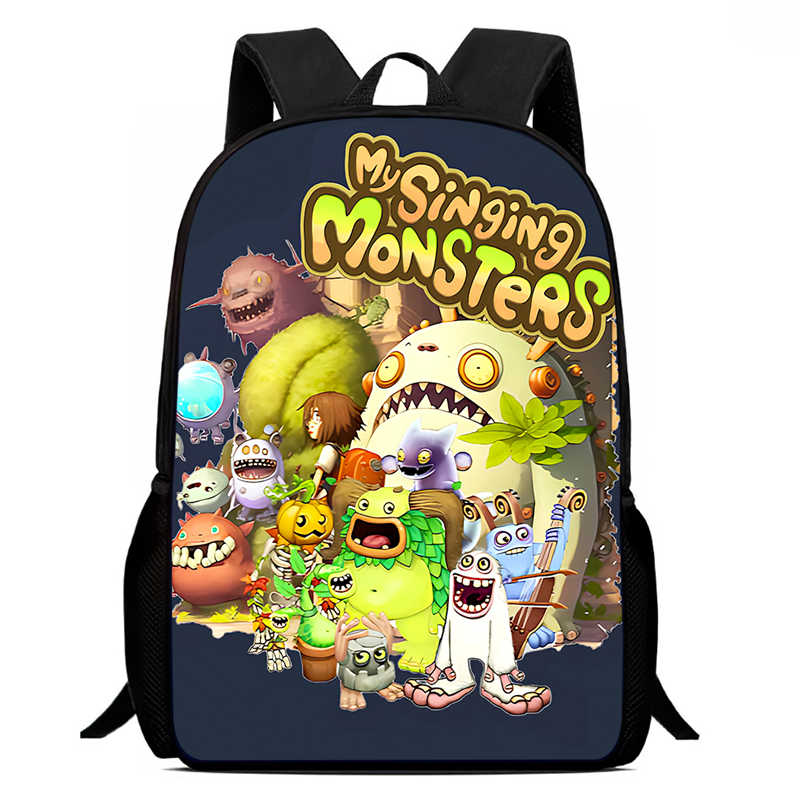 My Singing Monsters Student Schoolbags Boys and Girls Fashion Backpacks Kidsren's Backpacks