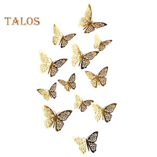 TDStore 3D-Schmetterling, hohler Wandaufkleber, Aufkleber zum Selbermachen, fliegendes, abnehmbares Wandbild, Schlafzimmer-Dekoration