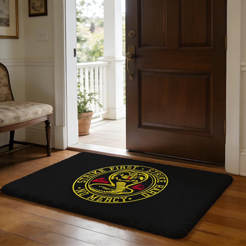 

Floor Mat Soft Flannel Rug Non Slip Absorbent Mat for Bathroom Bedroom Home Decor Cartoon Dog Anime Lucky 50x80cm