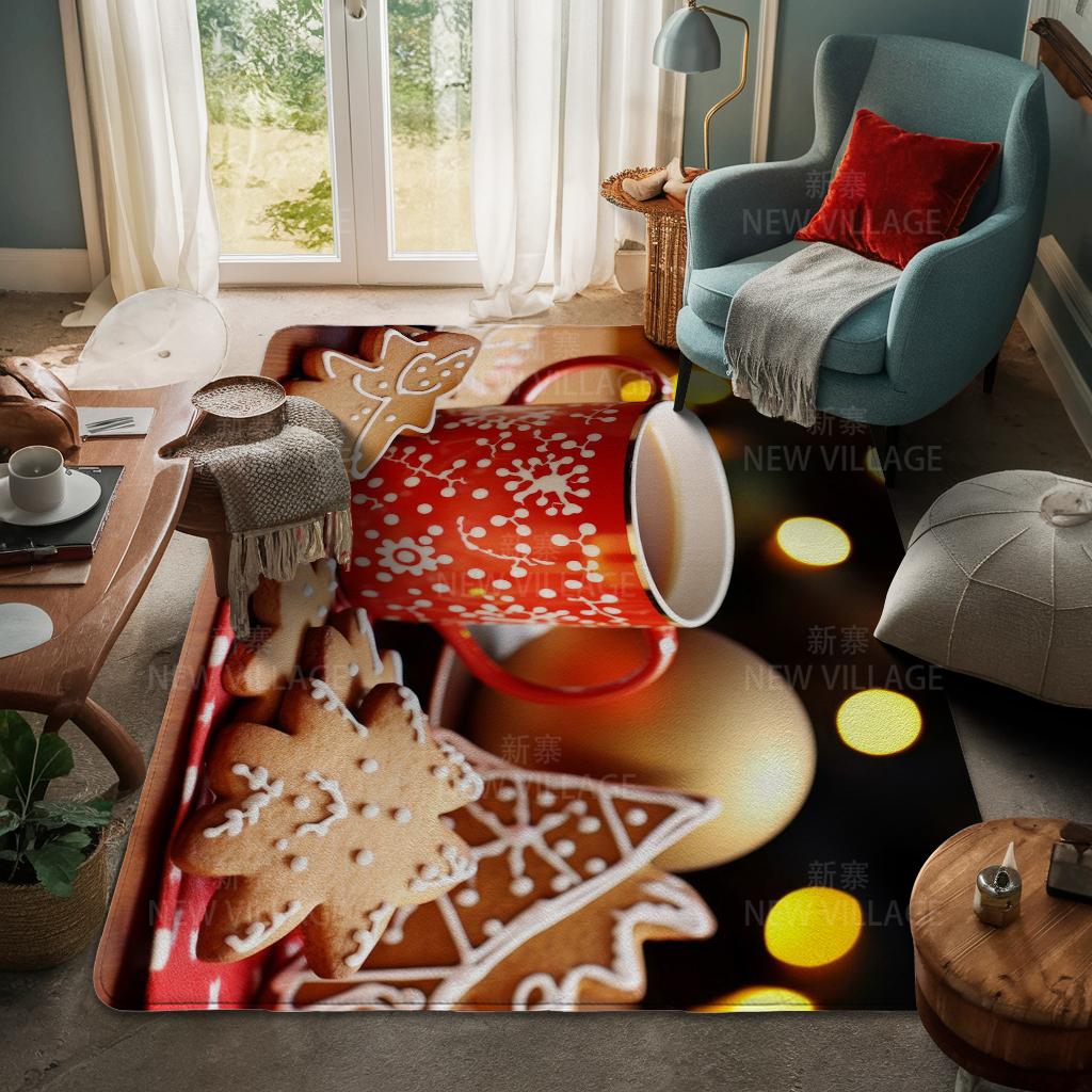 House entrance carpet Home door mat Living Room Bath Foot bathroom non-slip water absorption rugs bath Merry Christmas winter