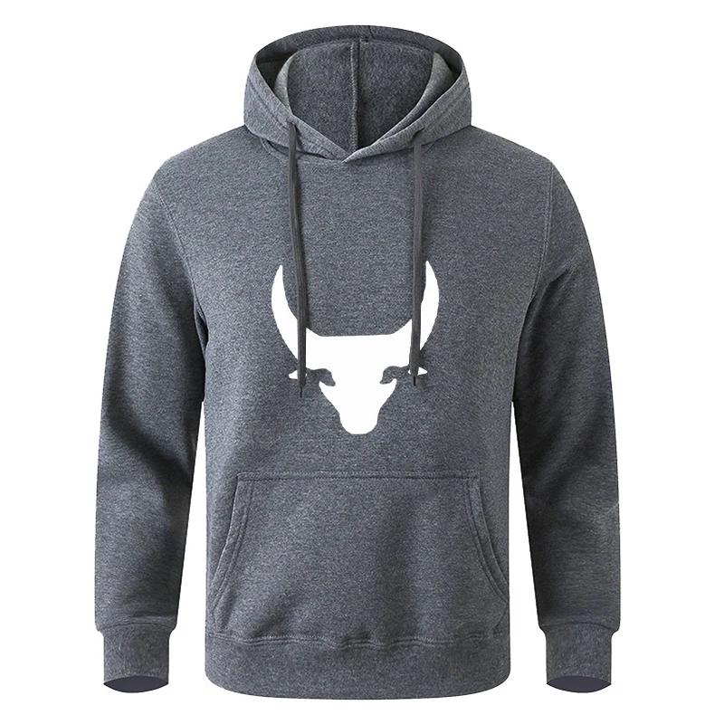 Men's Multi - Color Fashionable Printed Pocket Casual Sports Fitness Sweatshirt Hoodie Pullover