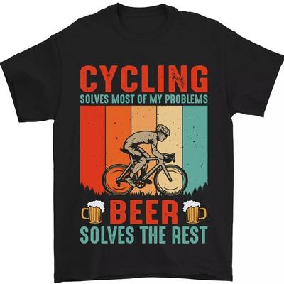 Radfahren Lustig Bier Radfahrer Fahrrad Mtb Bike Herren T-Shirt