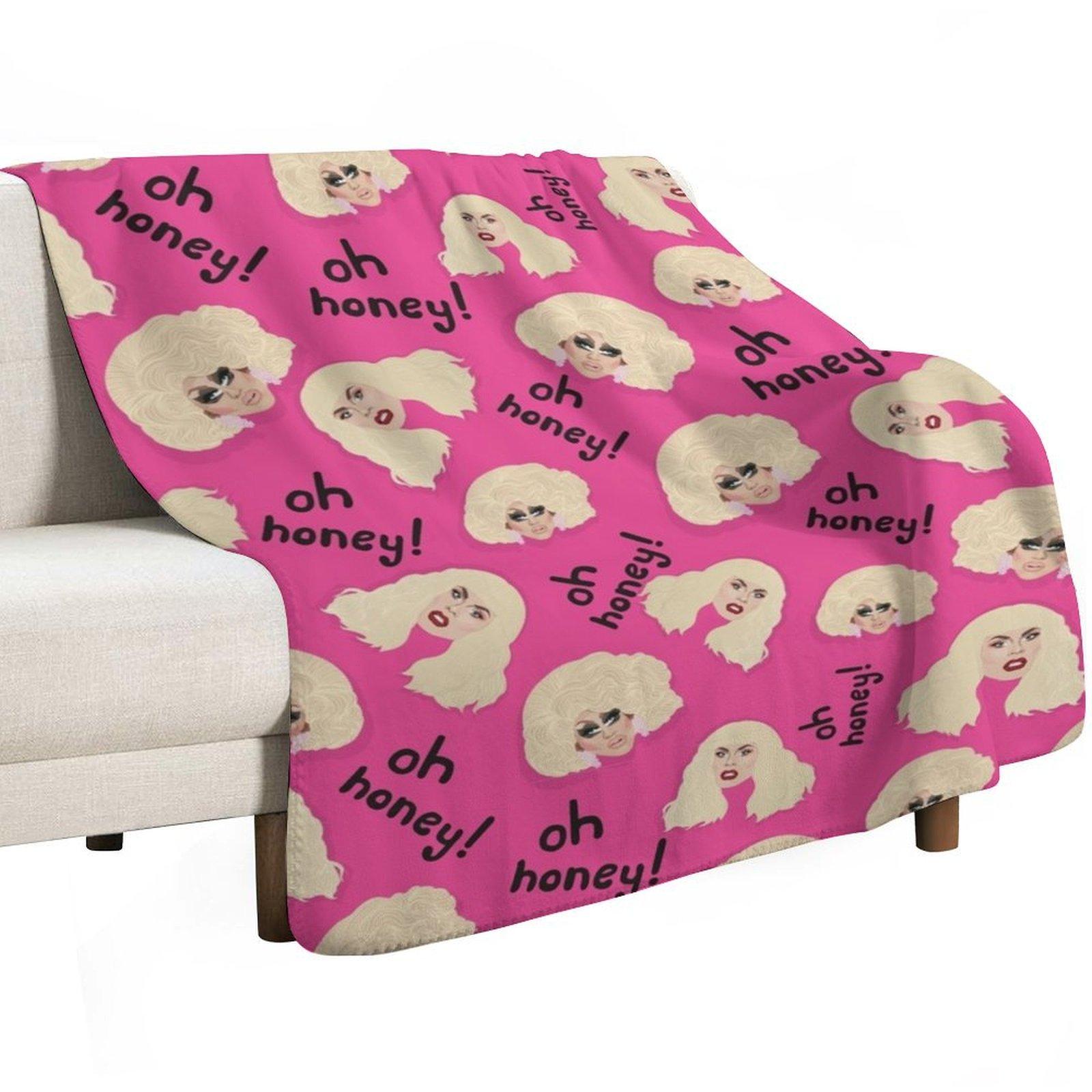Trixie Mattel & Katya - Rupaul s Drag Race - RPDR - Oh Honey Throw Blanket Picnic Moving Sofas Blankets 30x40in