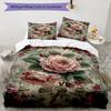 Roses Garden Print Flannel Blanket, Soft Warm Lightweight Throw Blanket for Living Room,Sofa Bed Camping Office