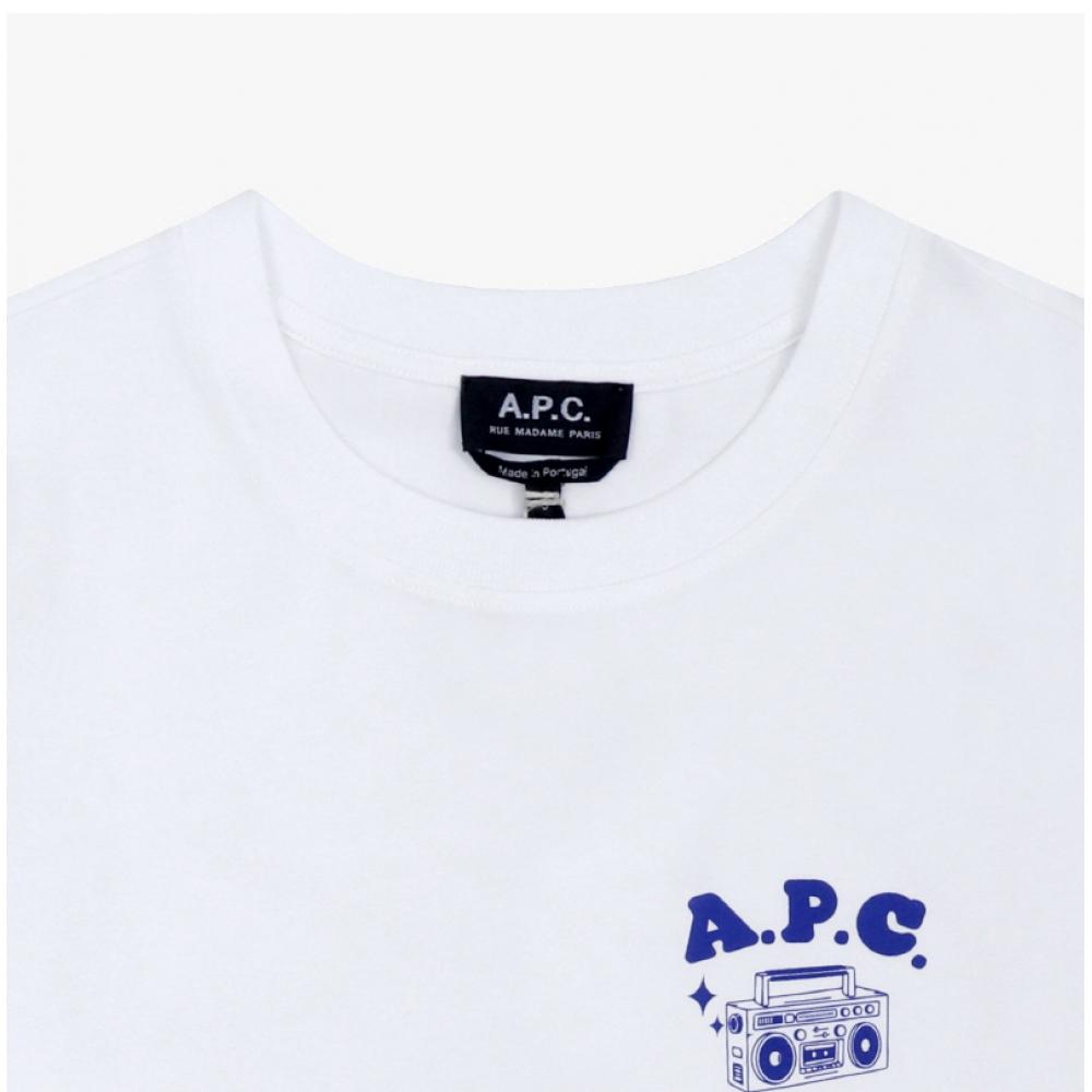 A.p.c Women S Boxy T ShirT F26524 Aab whiTe diSco
