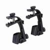 2 Pcs New Portable Adjustable Clips On Drum Mount Rim Microphone Shockproof Clamp Holder(Black)