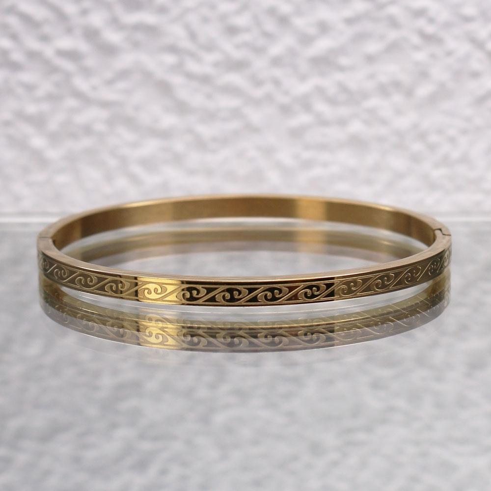 5cm Small Size Kids Bangle and 5.8cm Diameter Mother Bangle Stainless Steel High Quality Jewelry Gold Color Bracelet Wholesale