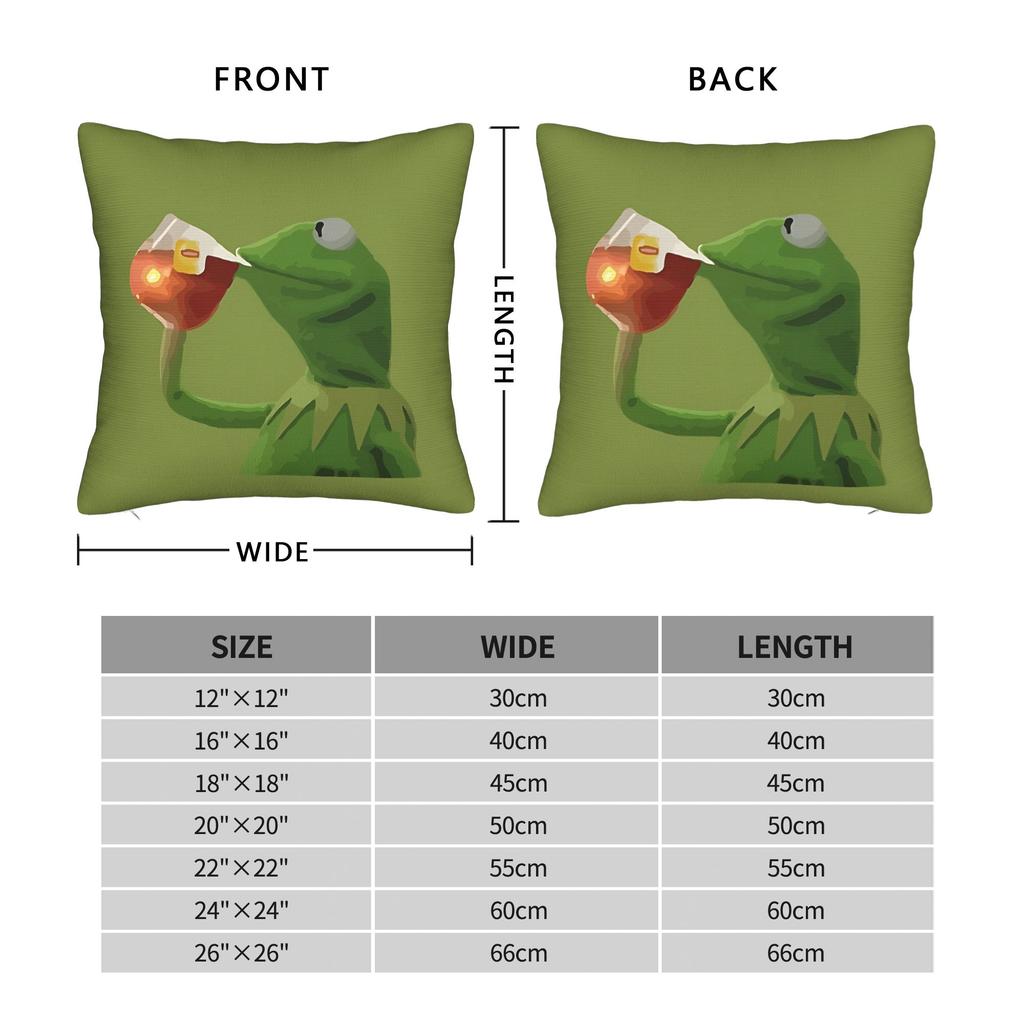Kermit But Thats None Of My Business Meme Square Pillowcases Couch Cushion Case Cool Home Decoration Throw Pillow Case 40*40
