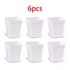 61224Pcs Multicolor Square Flower Pot With Tray Office Indoor Outdoor Decor Flower Beds Garden Nurseries Plastic Flowerpot Xjm