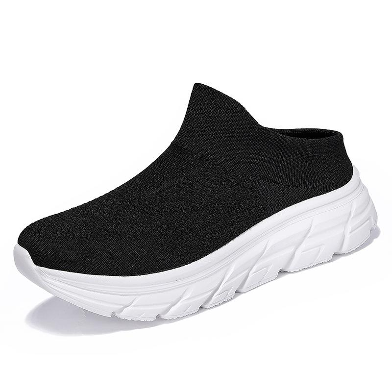 Lazy shoes summer breathable mesh fly-woven half slippers tide sports large size couple shoes 35